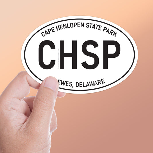 White Oval Cape Henlopen State Park Sticker
