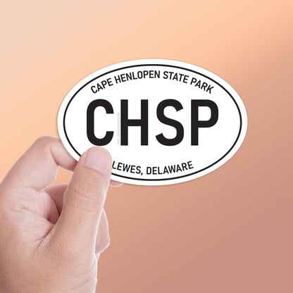 White Oval Cape Henlopen State Park Sticker