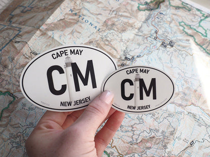 White Oval Cape May New Jersey Sticker