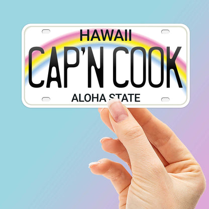 Hawaii License Plate Sticker - Choose Your City or Hawaiian Phrase Decal