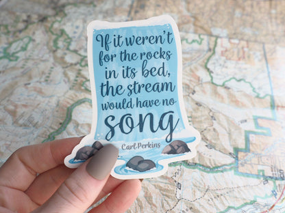 Carl Perkins Nature Quote Sticker