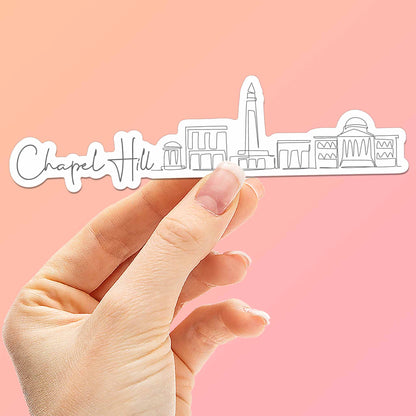 Chapel Hill North Carolina Skyline Sticker - Cute NC Decal