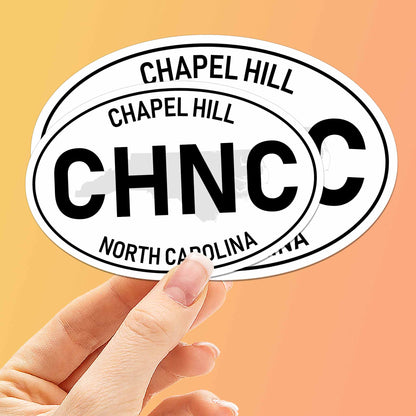 Chapel Hill North Carolina White Oval NC Bumper Sticker