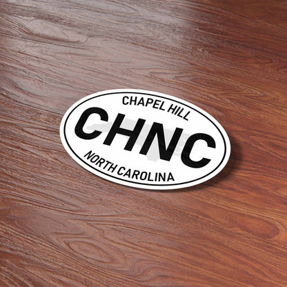 Chapel Hill North Carolina White Oval NC Bumper Sticker