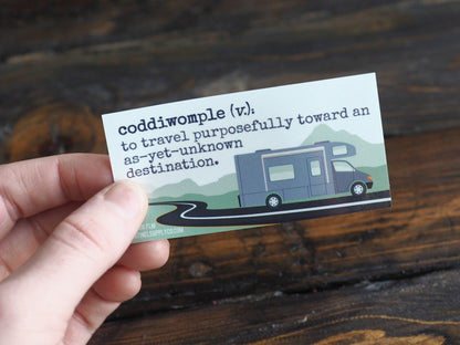 Coddiwomple Sticker