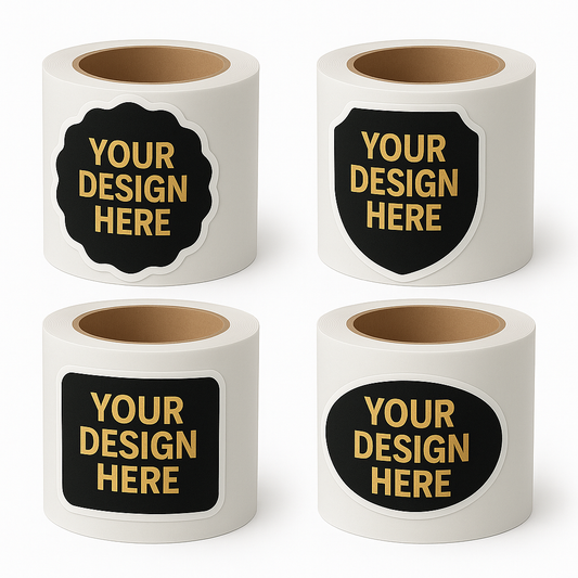 Custom contour-cut labels printed on waterproof BOPP material – Carrco Labels