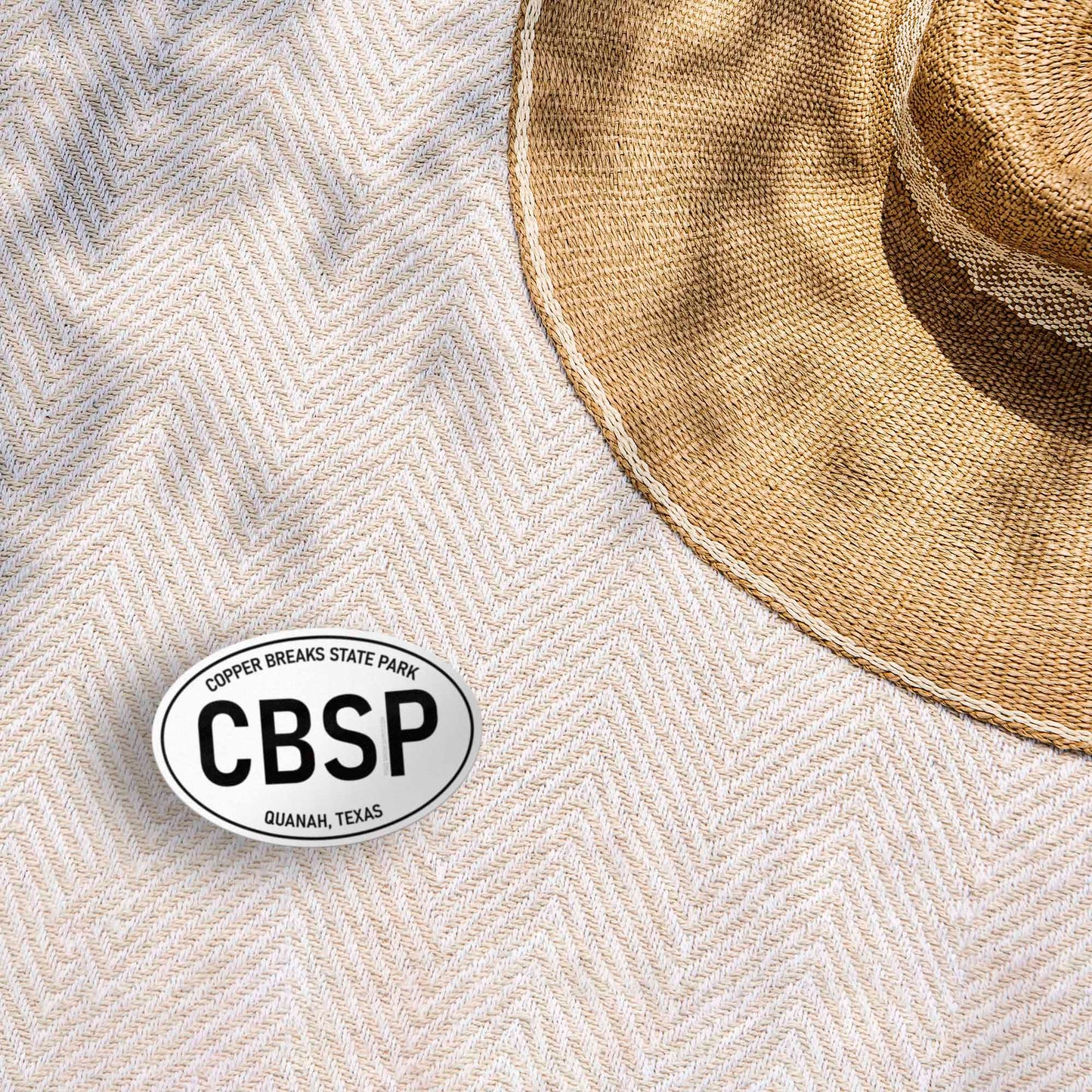 Copper Breaks State Park Texas White Oval Sticker