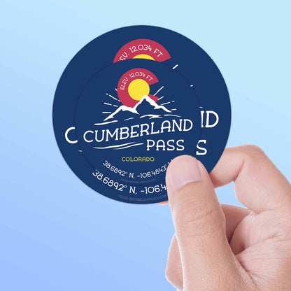 Cumberland Pass Colorado Stickers