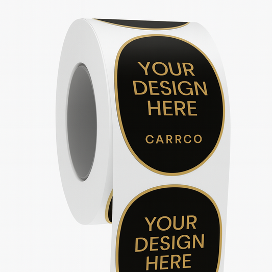 Waterproof BOPP Custom Oval Labels Commercial Label Printing | Carrco Labels | Custom Sticker and Label | Carrco Labels
