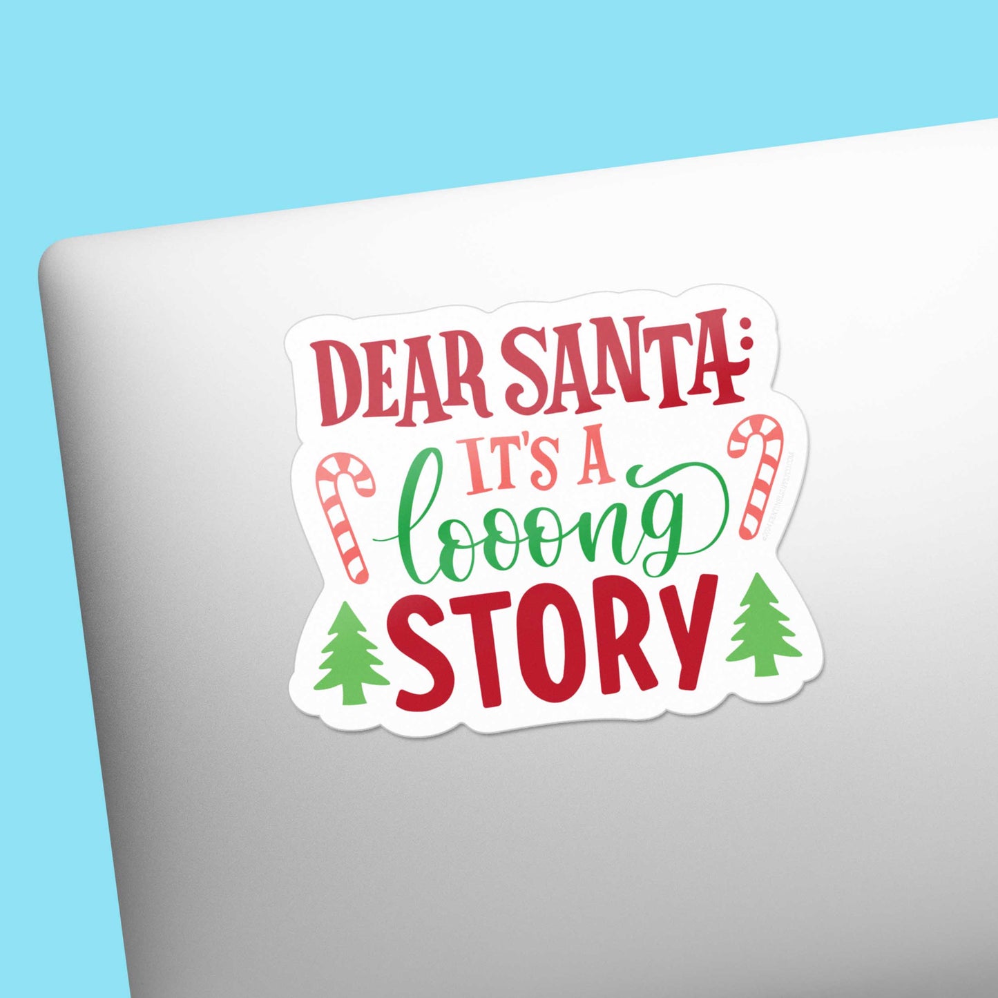 Dear Santa Christmas Sticker