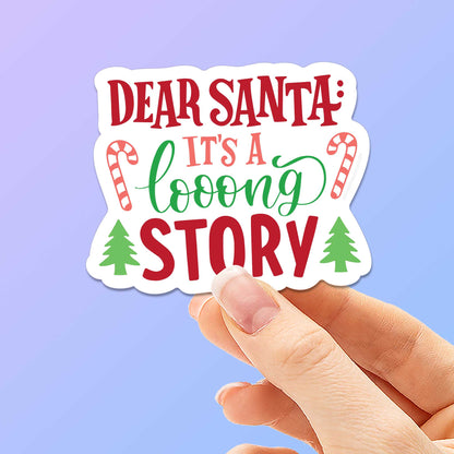 Dear Santa Christmas Sticker