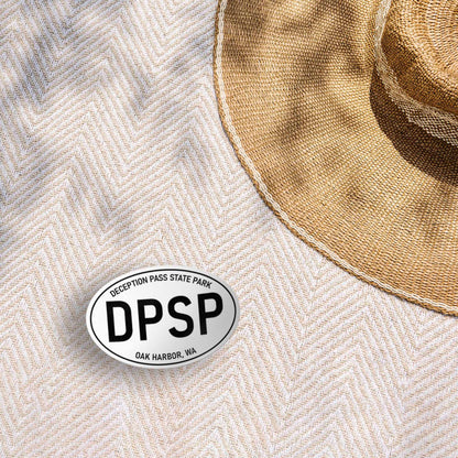 Deception Pass State Park Washington White Oval Sticker
