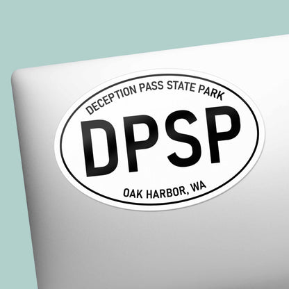 Deception Pass State Park Washington White Oval Sticker