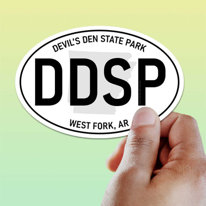 Devil's Den State Park Arkansas White Oval Sticker