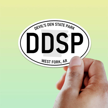 Devil's Den State Park Arkansas White Oval Sticker
