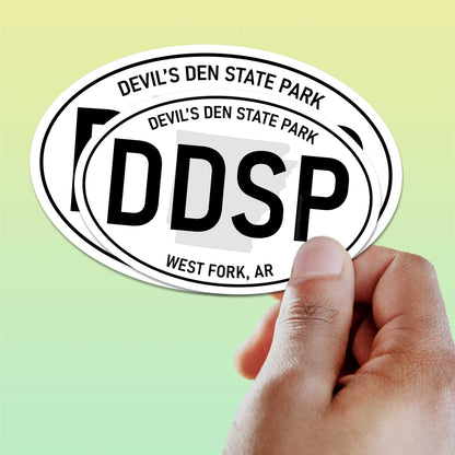 Devil's Den State Park Arkansas White Oval Sticker