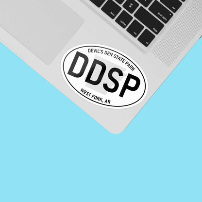 Devil's Den State Park Arkansas White Oval Sticker