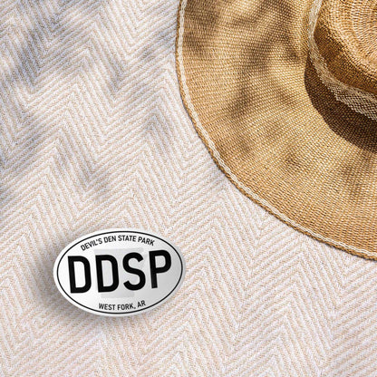 Devil's Den State Park Arkansas White Oval Sticker