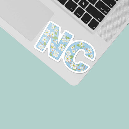North Carolina Dogwood Sticker - Cute NC State Flower Decal