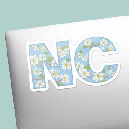 North Carolina Dogwood Sticker - Cute NC State Flower Decal