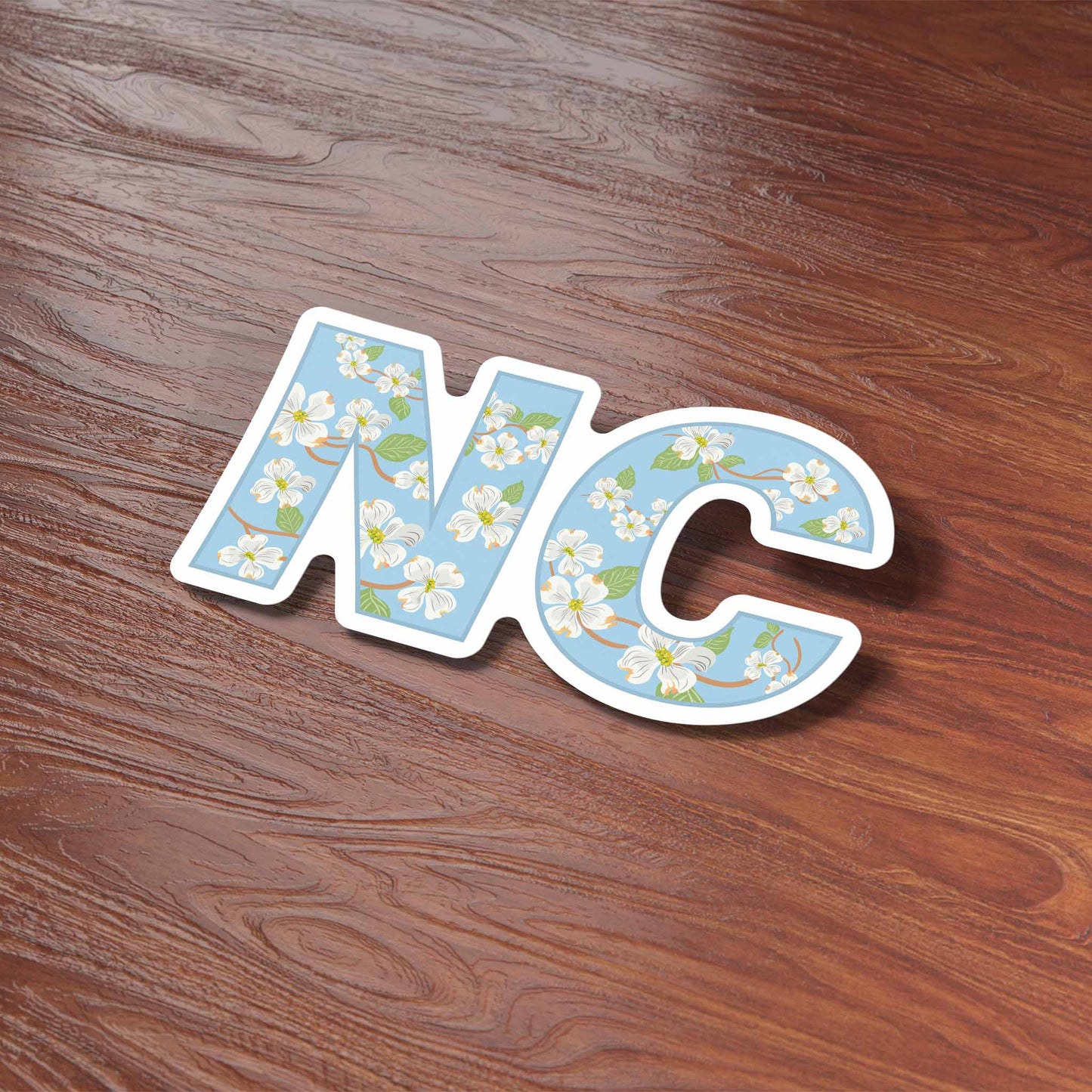 North Carolina Dogwood Sticker - Cute NC State Flower Decal
