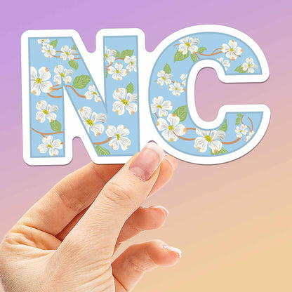 North Carolina Dogwood Sticker - Cute NC State Flower Decal