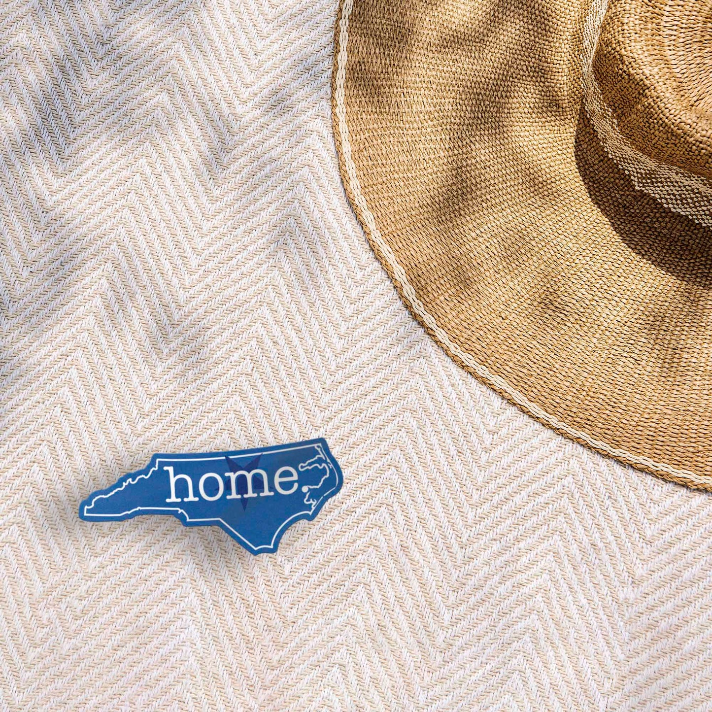 Royal Blue North Carolina Home Sticker - Cute Durham NC Decal