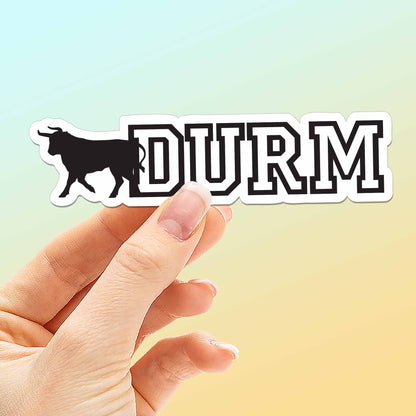 Durm Bull Durham North Carolina Sticker - Cool NC Decal