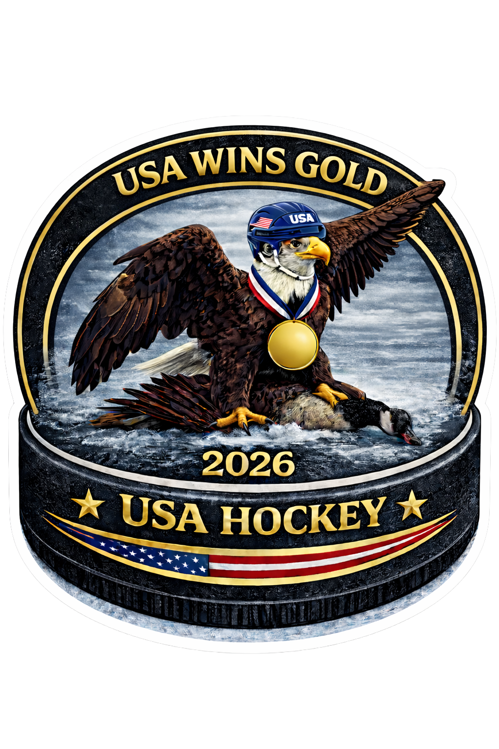 USA Hockey Wins Gold 2026 | Custom Sticker and Label | Carrco Labels