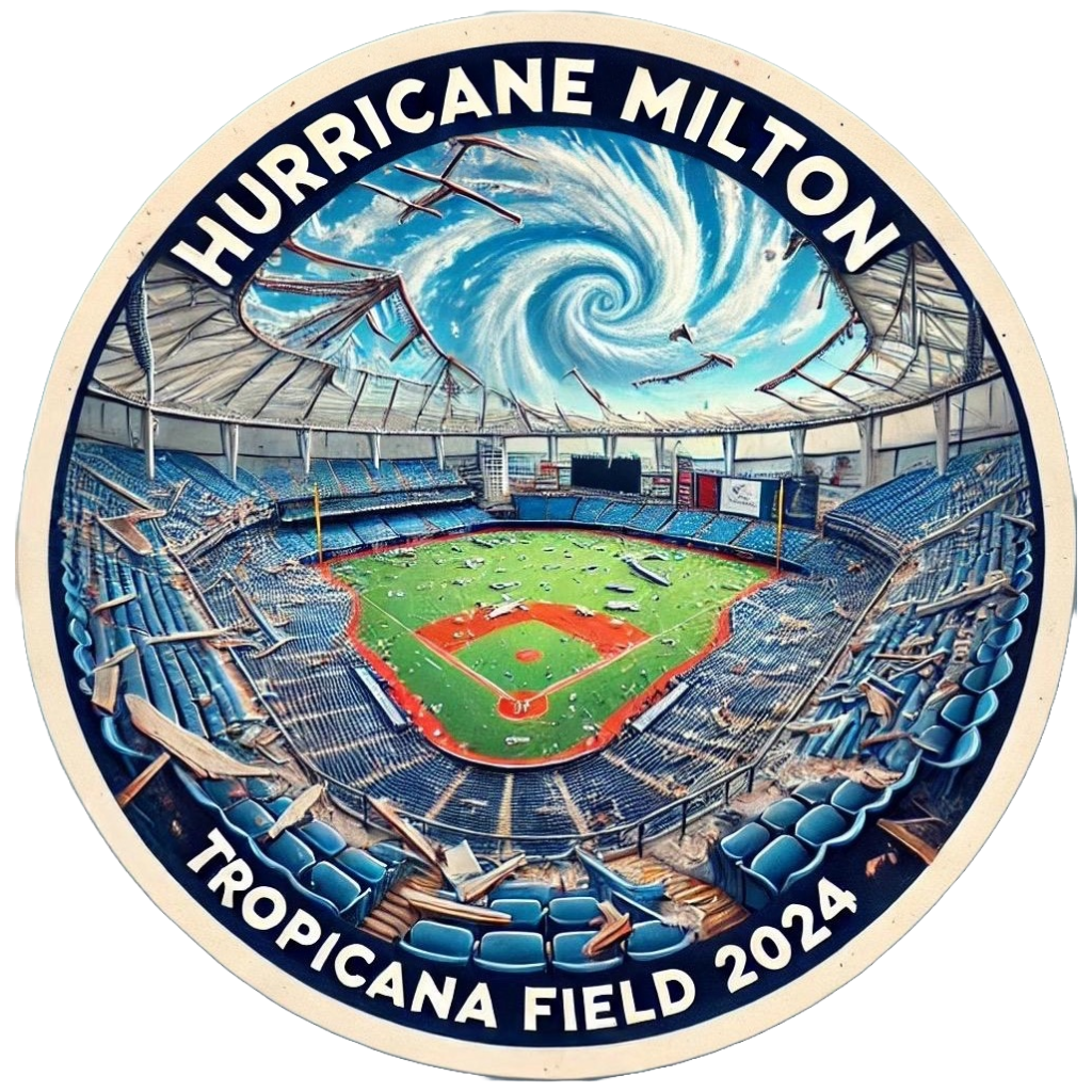 Tampa Bay Rays Tropicana Field - Hurricane Milton 2024 Commemorative Sticker