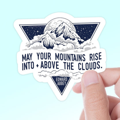 Edward Abbey Mountain Quote Sticker