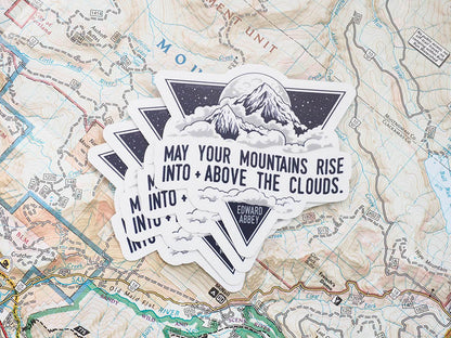 Edward Abbey Mountain Quote Sticker