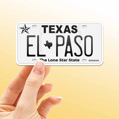 Texas License Plate Sticker - Choose from 50+ TX Cities