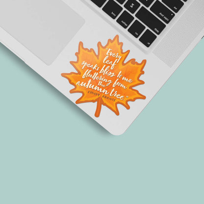 Emily Bronte Fall Quote Sticker