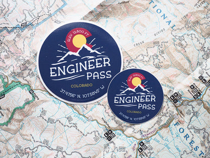 Engineer Pass Colorado Stickers
