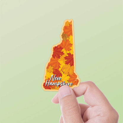 New Hampshire Autumn Leaves Fall Sticker