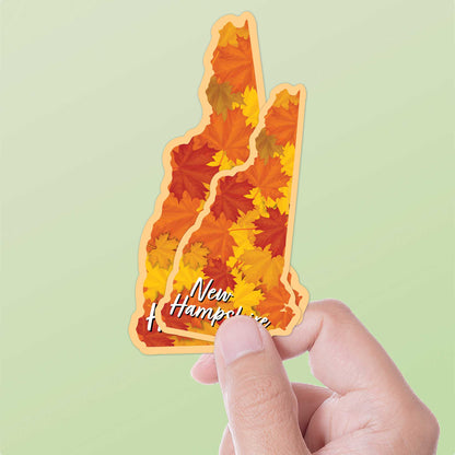 New Hampshire Autumn Leaves Fall Sticker
