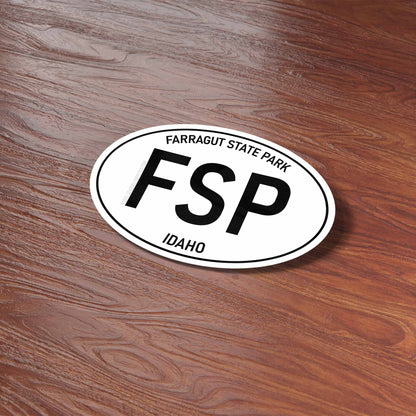 Farragut State Park Idaho White Oval Sticker