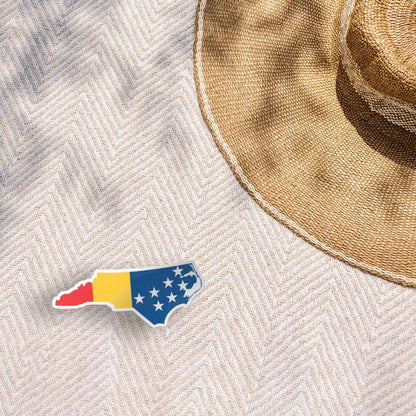 Durham Flag NC Map Sticker - Cool North Carolina Decal