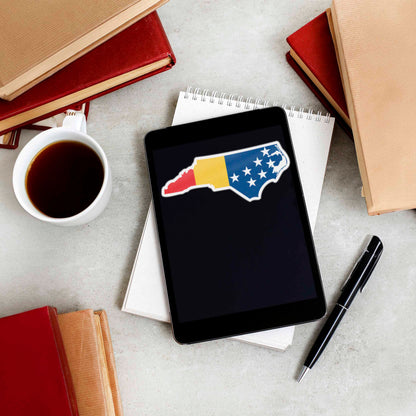 Durham Flag NC Map Sticker - Cool North Carolina Decal