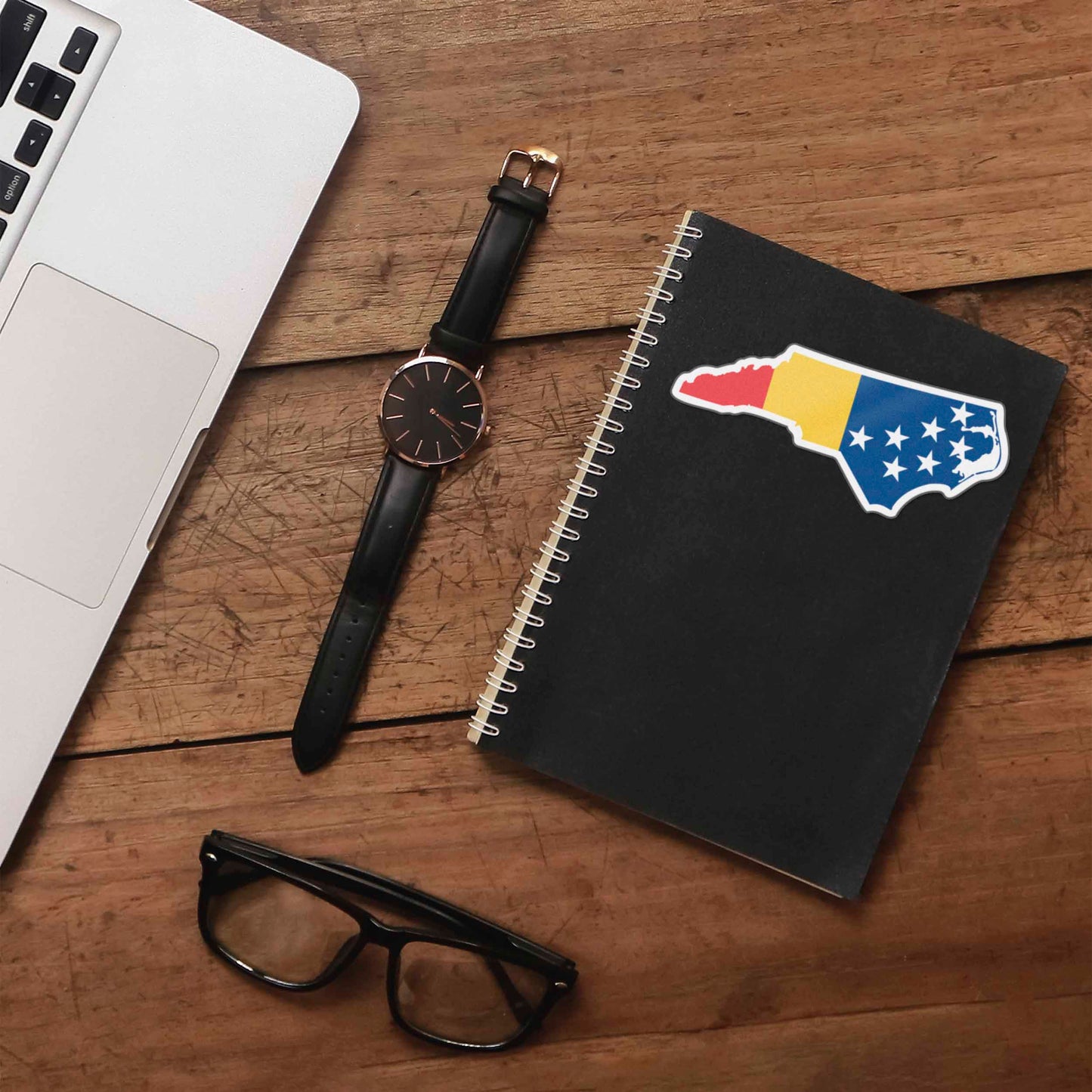 Durham Flag NC Map Sticker - Cool North Carolina Decal