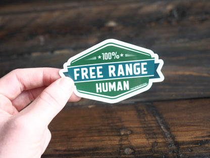 Free Range Human Sticker