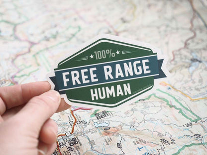 Free Range Human Sticker