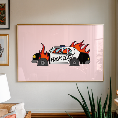 Fuck Ice Unframed Art Print
