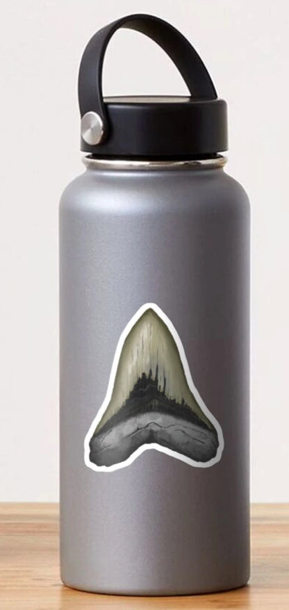 Waterproof BOPP Megalodon Tooth Sticker - Commercial Label Printing | Carrco Labels | Custom Sticker and Label | Carrco Labels