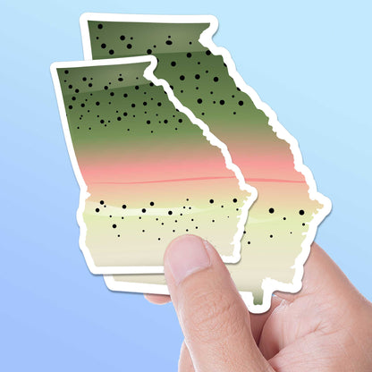Rainbow Trout Georgia Sticker - GA Fishing Decal