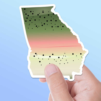 Rainbow Trout Georgia Sticker - GA Fishing Decal