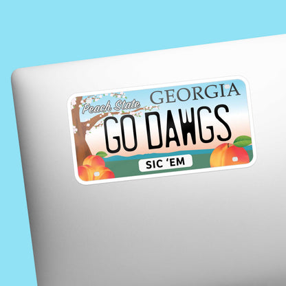 Go Dawgs Georgia License Plate Sticker