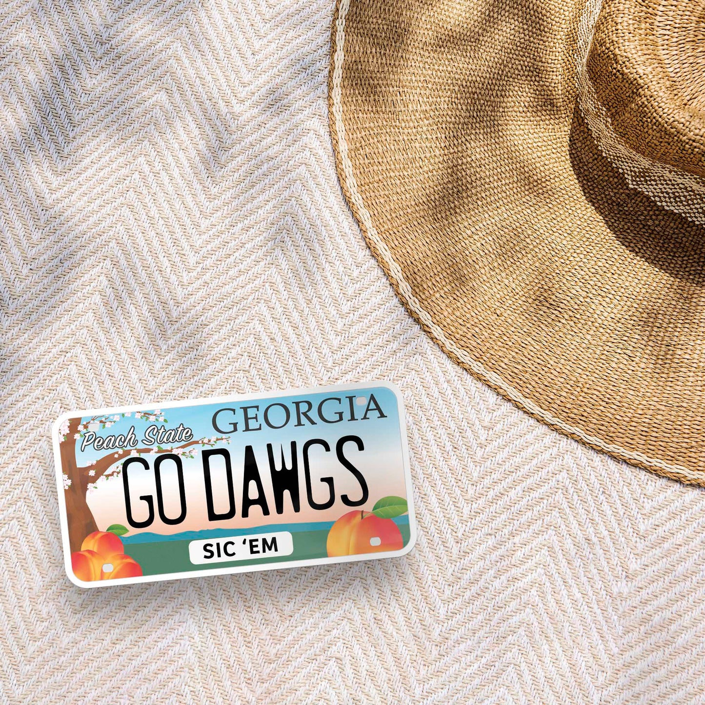 Go Dawgs Georgia License Plate Sticker