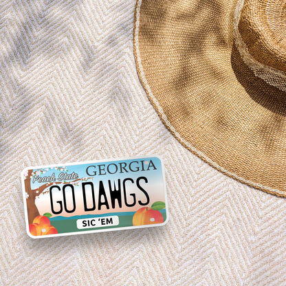Go Dawgs Georgia License Plate Sticker